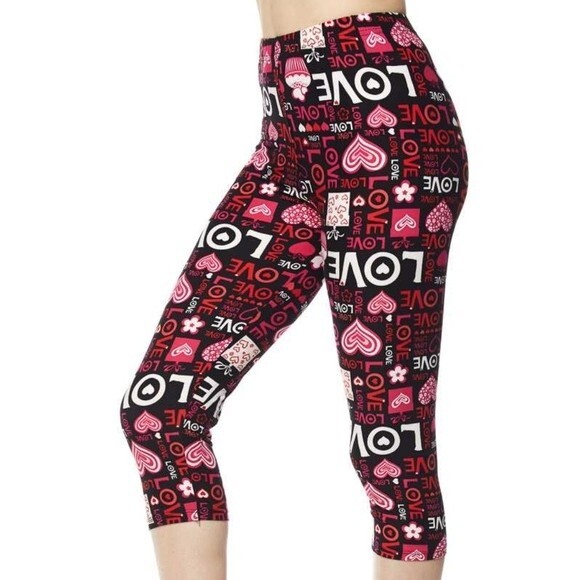 Plus Love Print Leggings - Picture 3 of 9